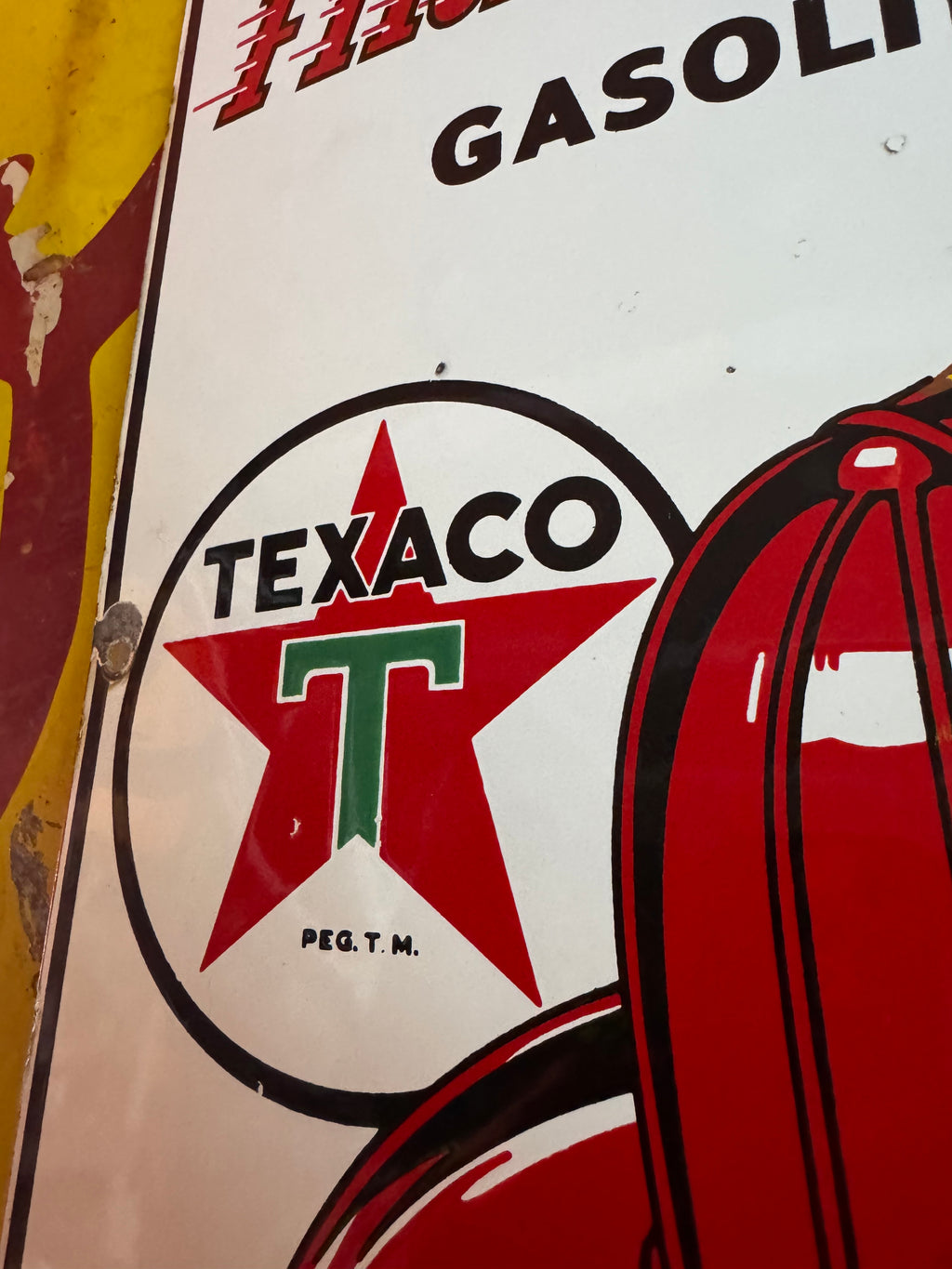 1956 Texaco Fire Chief Gasoline Pump Plate