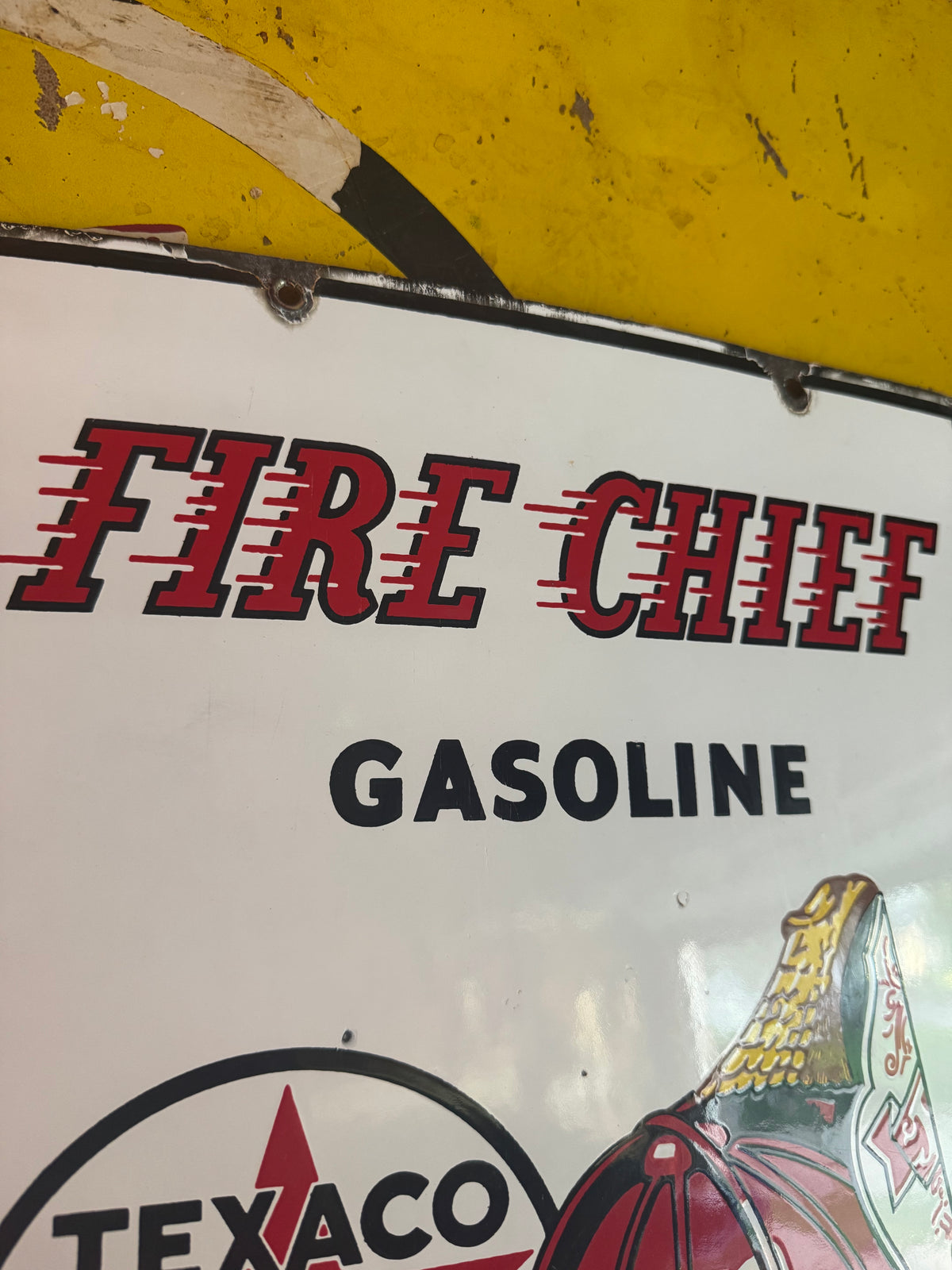 1956 Texaco Fire Chief Gasoline Pump Plate