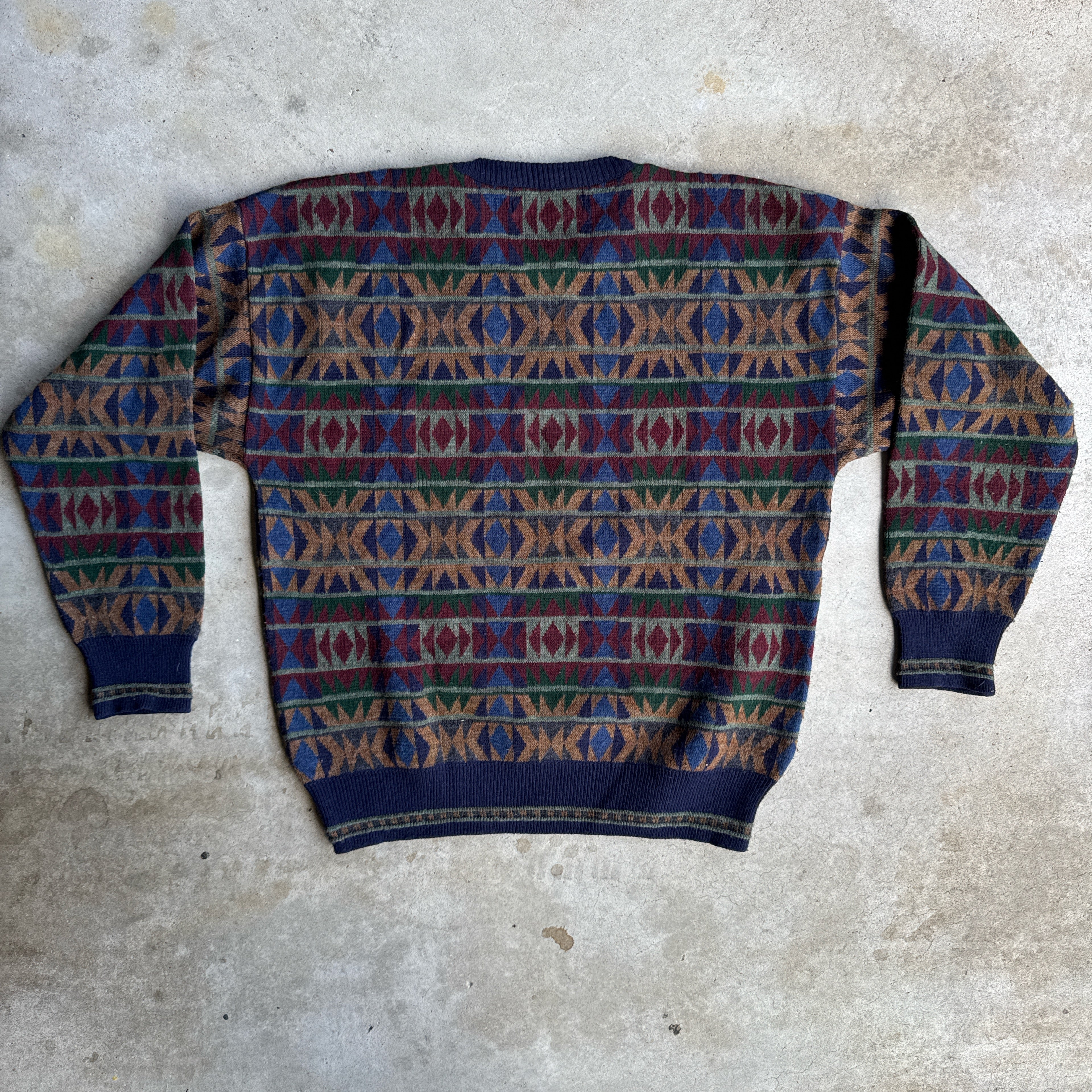90's John Ashford Pendelton Pattern Knit Sweater (Medium)