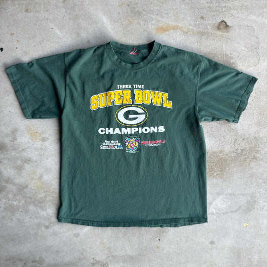 Green Bay Packers 1997 Super Bowl Champions T Shirt (Large)
