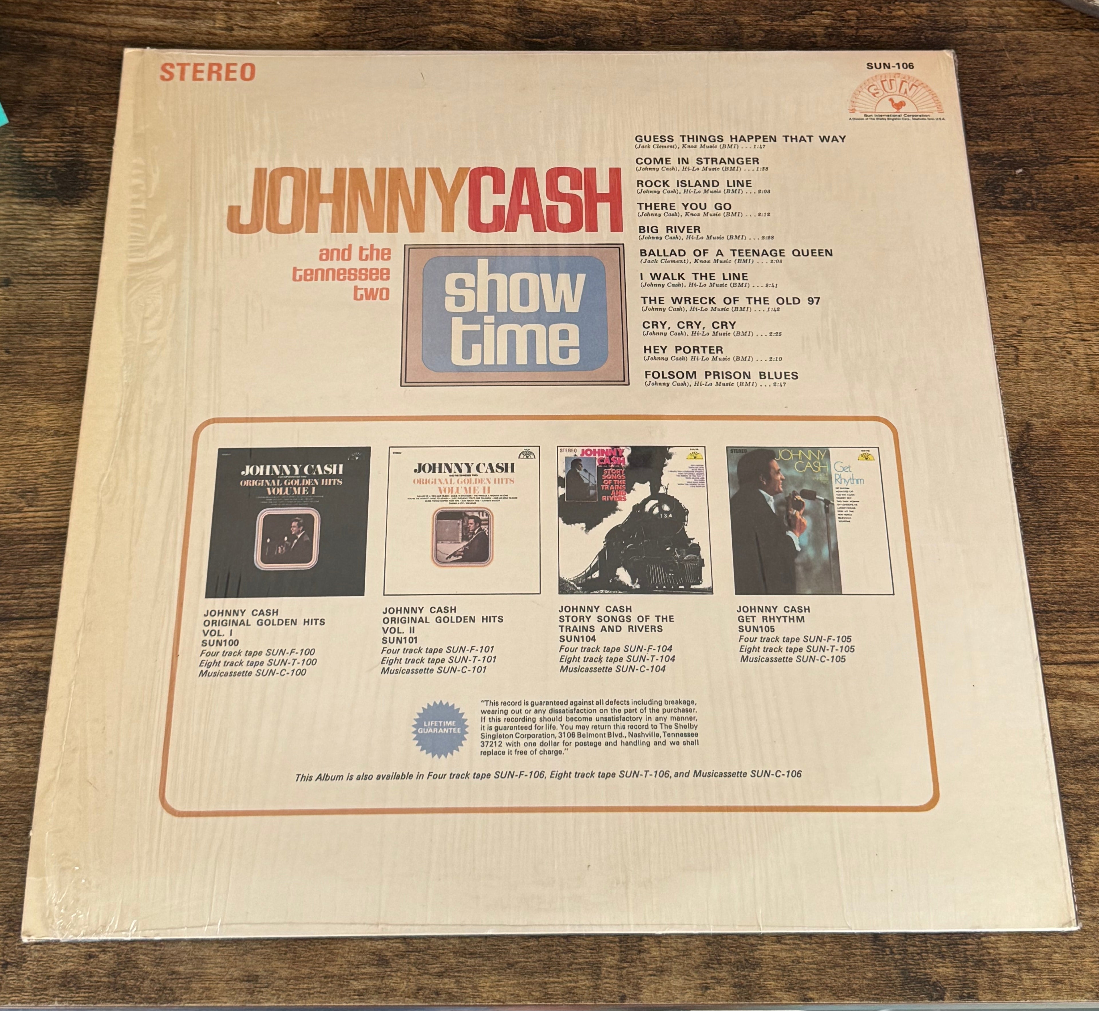 Johnny Cash and The Tennessee Two Showtime. Original 1969 release