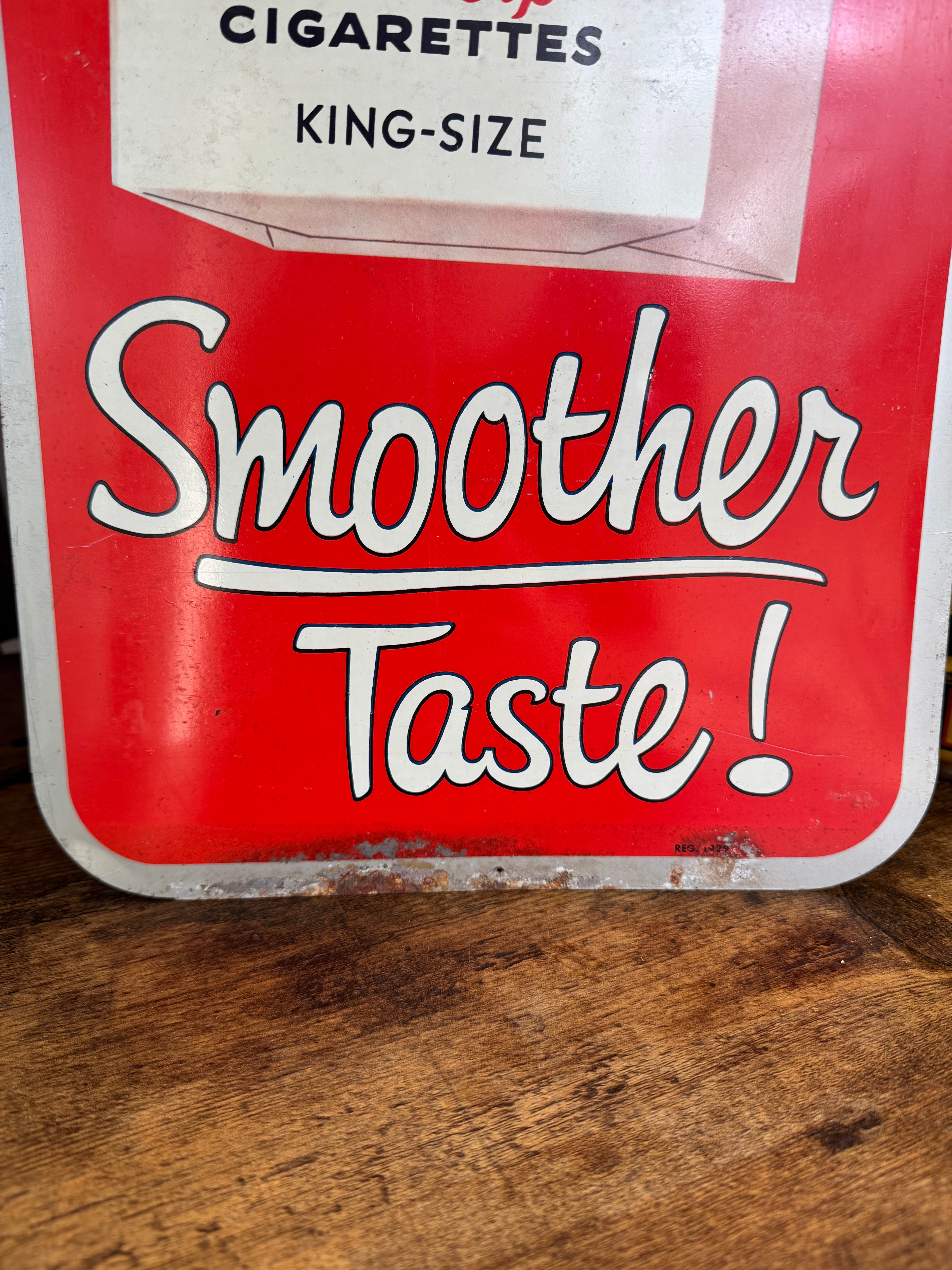 1950s Viceroy Cigarettes Tin Sign