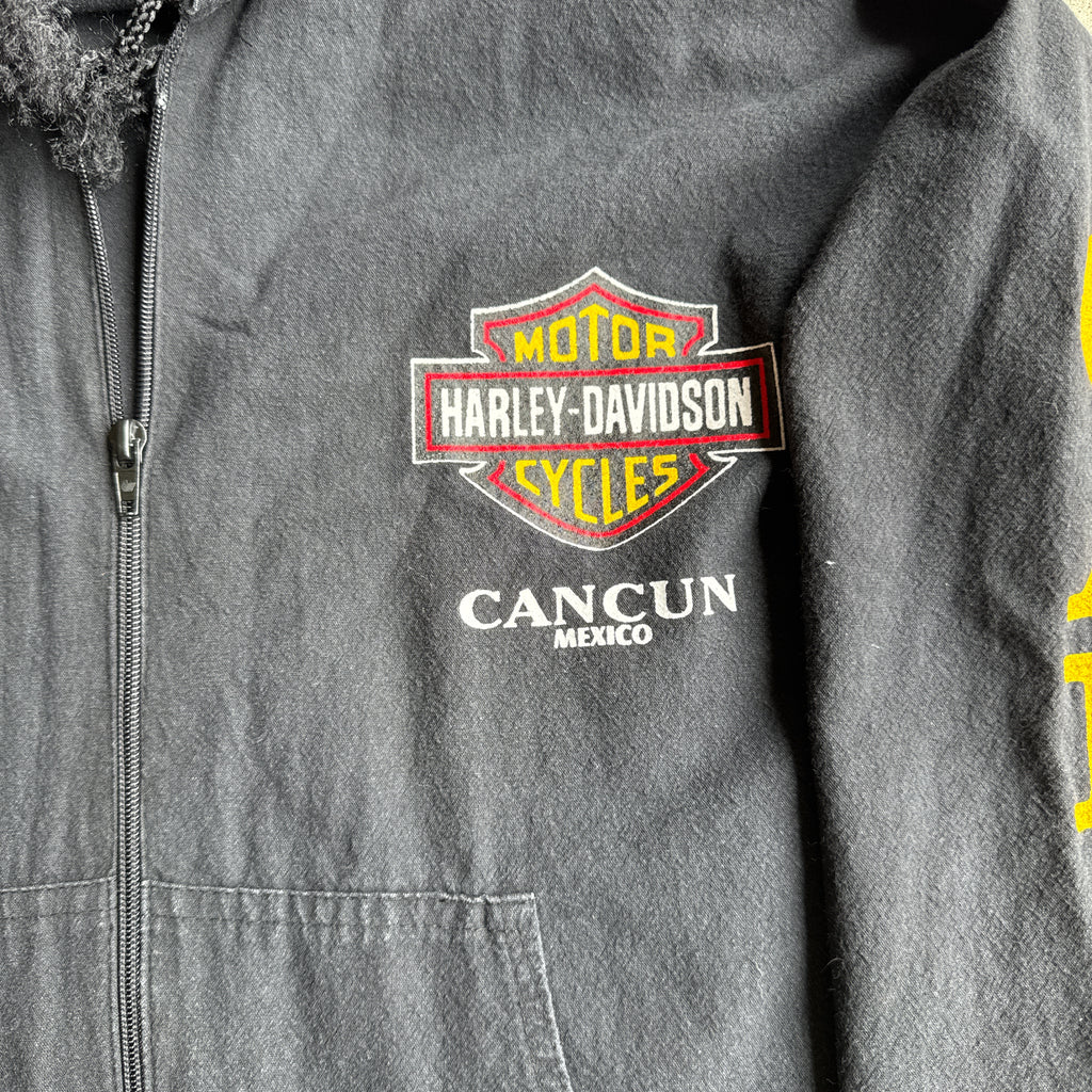 Vintage Harley Davidson Cancun Hooded Windbreaker