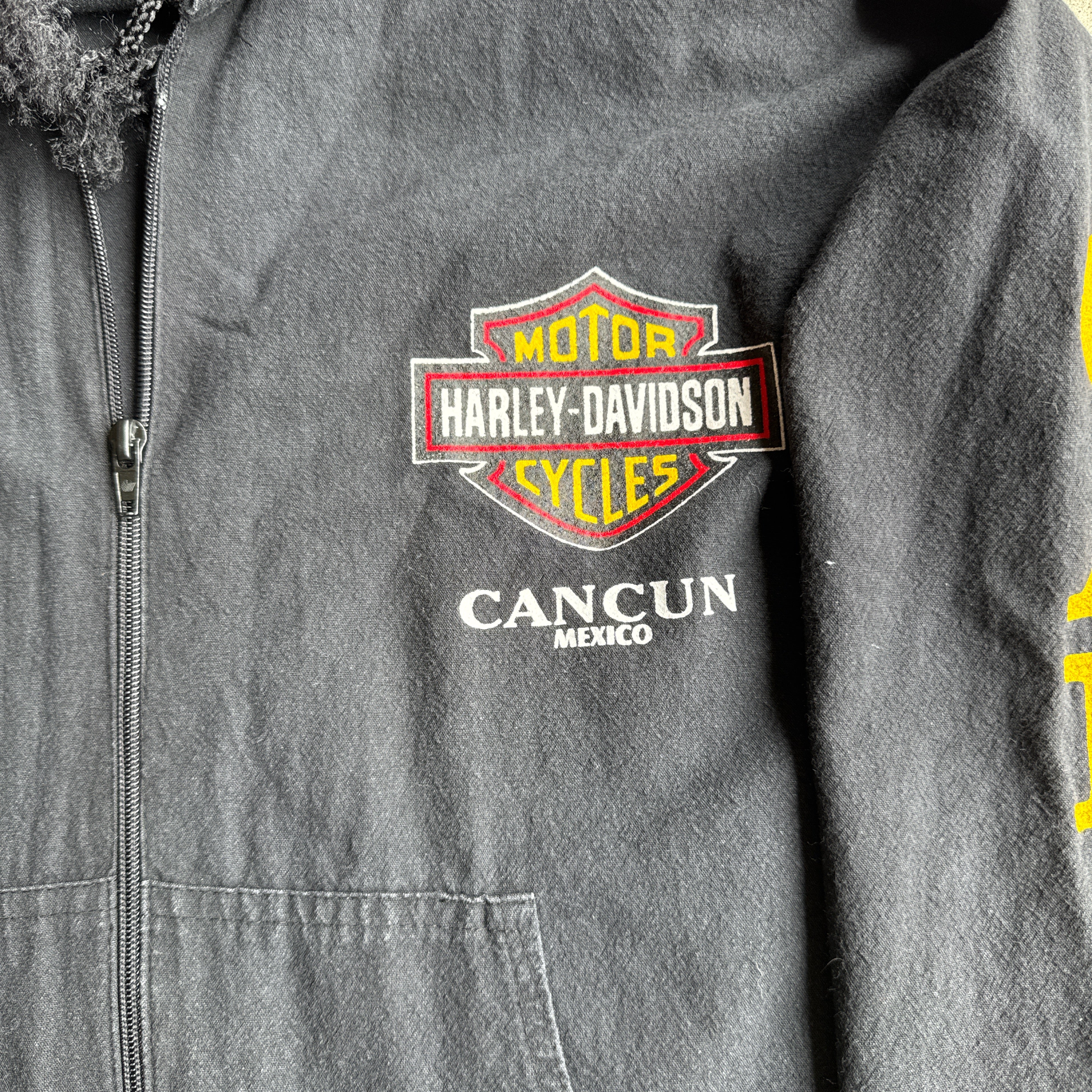 Vintage Harley Davidson Cancun Hooded Windbreaker