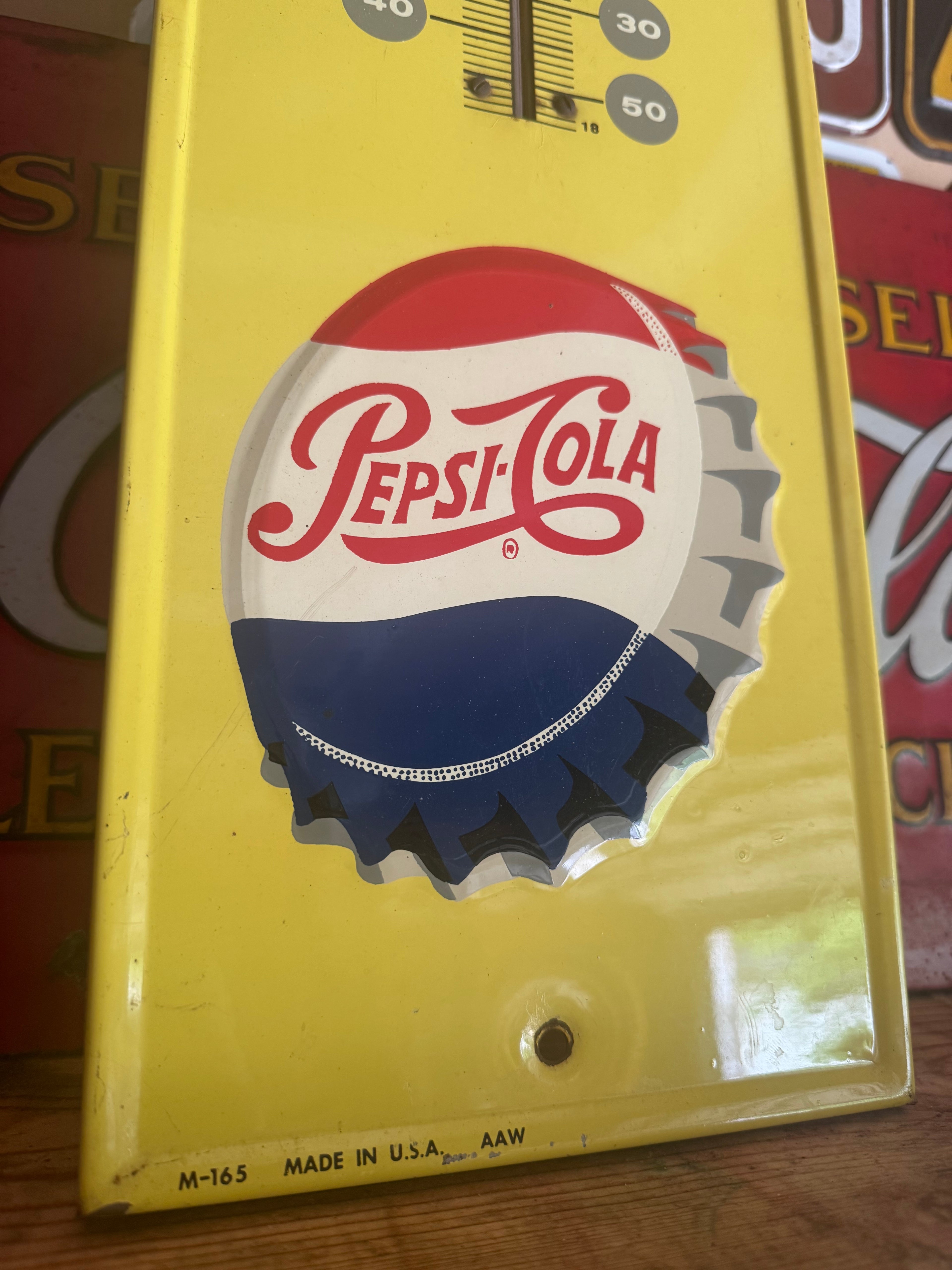 27x7 Inch Early 60's "Say Pepsi Please" Thermometer