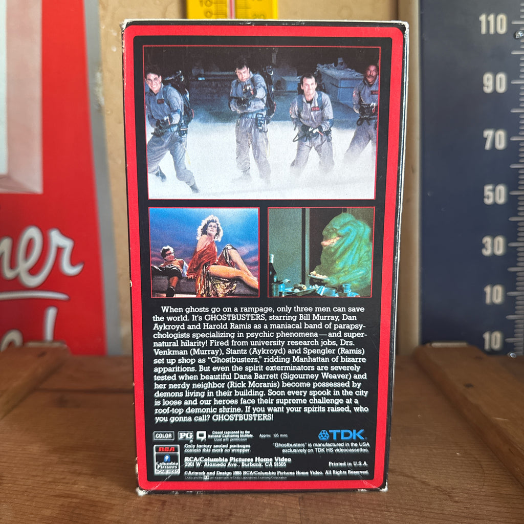 Ghost Busters VHS first home video release 1985