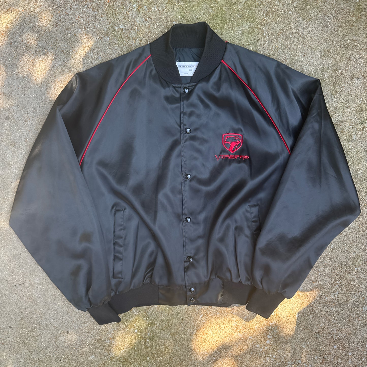 90's Dodge Viper Black Satin Jacket XXL