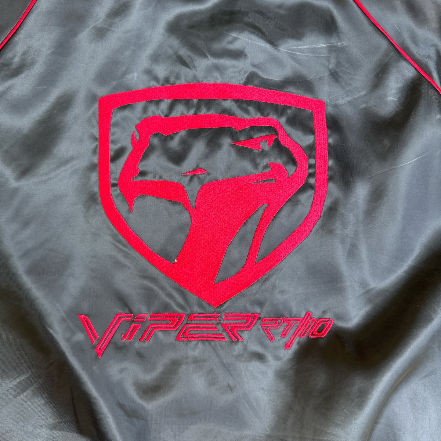 90's Dodge Viper Black Satin Jacket XXL