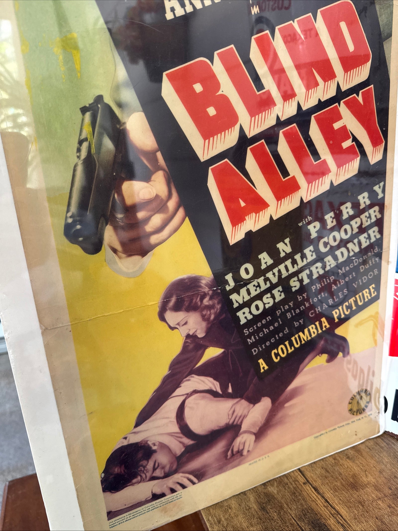1939 Blind Alley 14x36 Paper Movie Insert