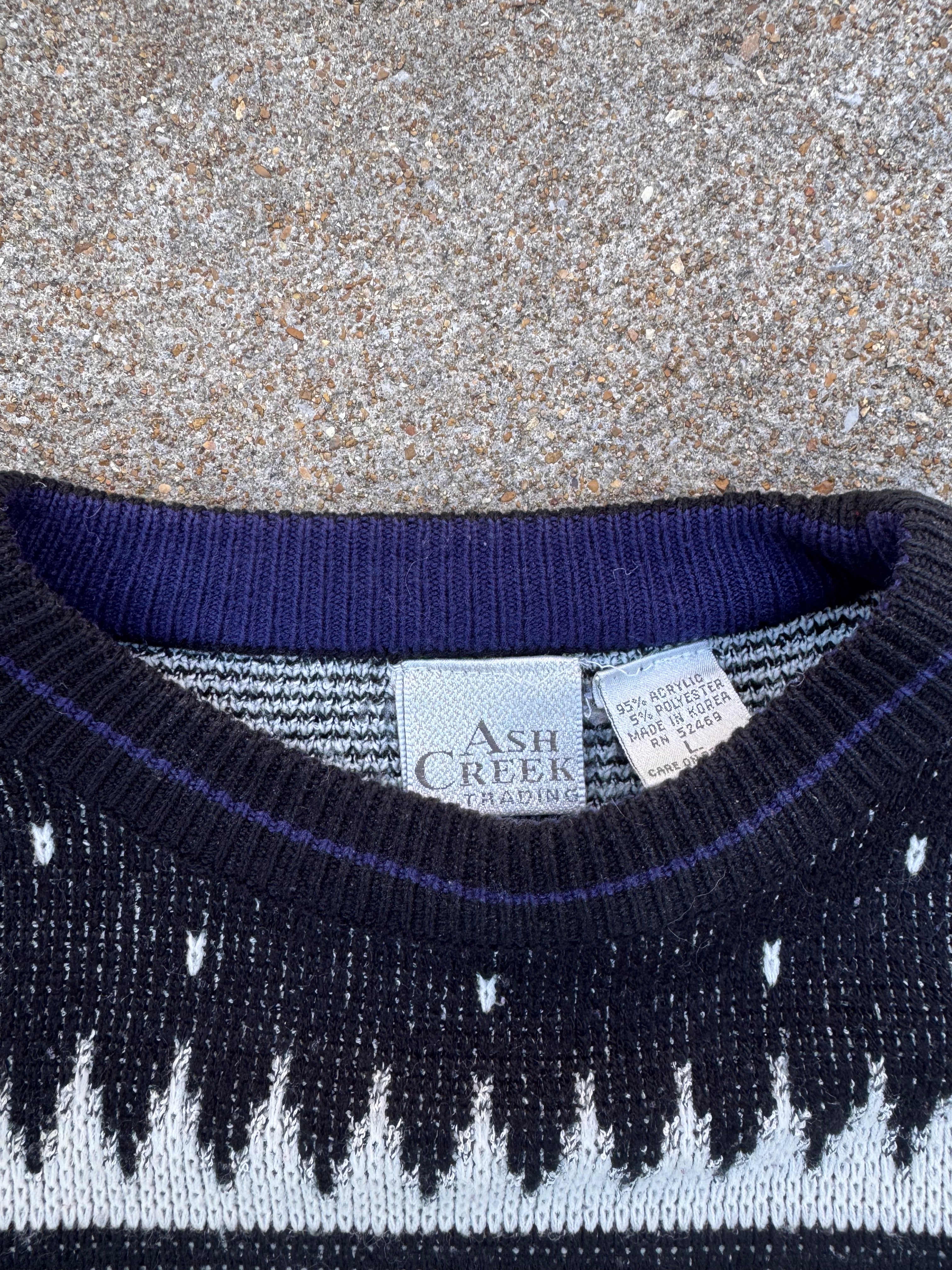 Vintage Ash Creek Trading Knit Sweater (Men's Large )