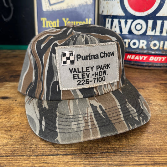 Valley Park Grain Elevator Camo Trucker Hat