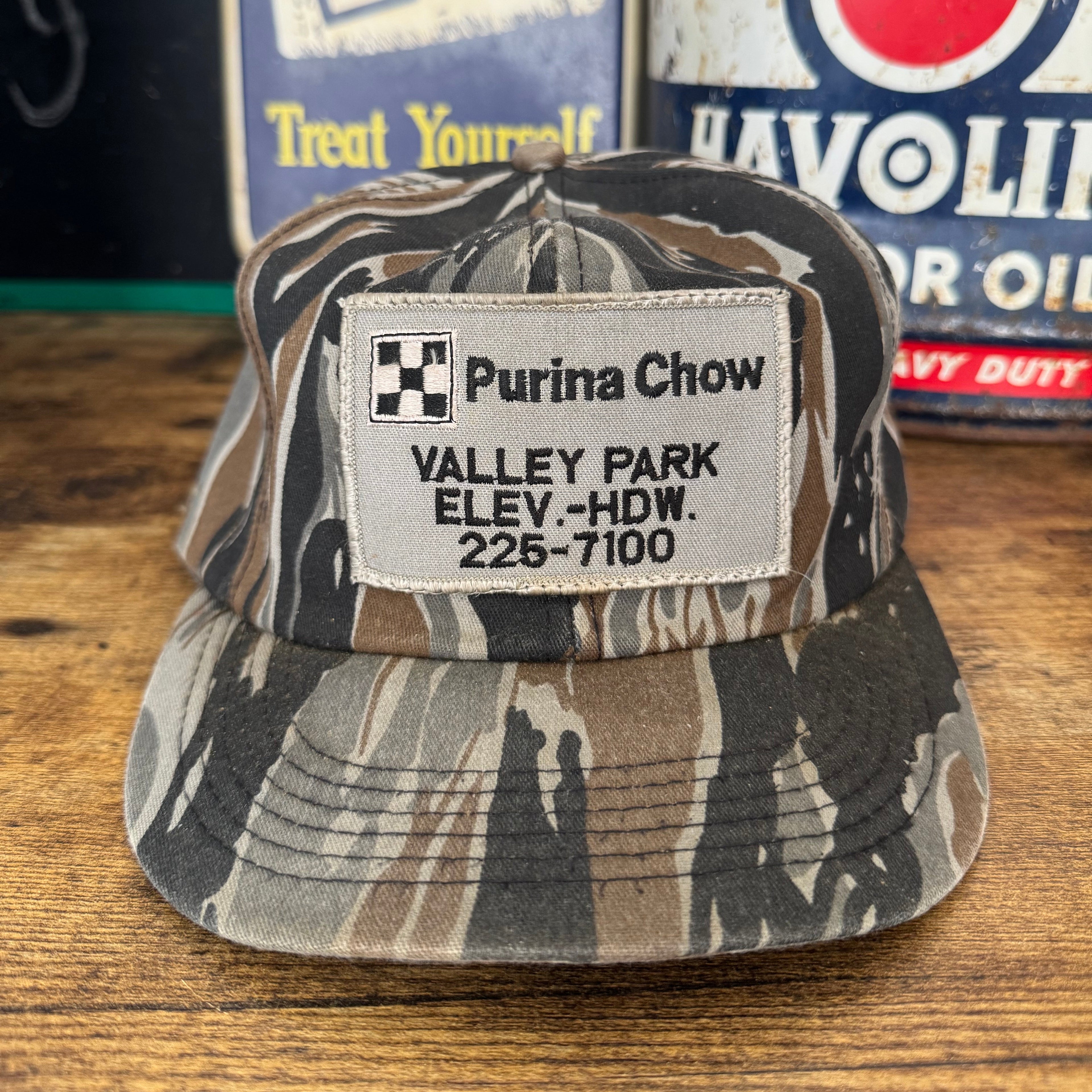 Valley Park Grain Elevator Camo Trucker Hat