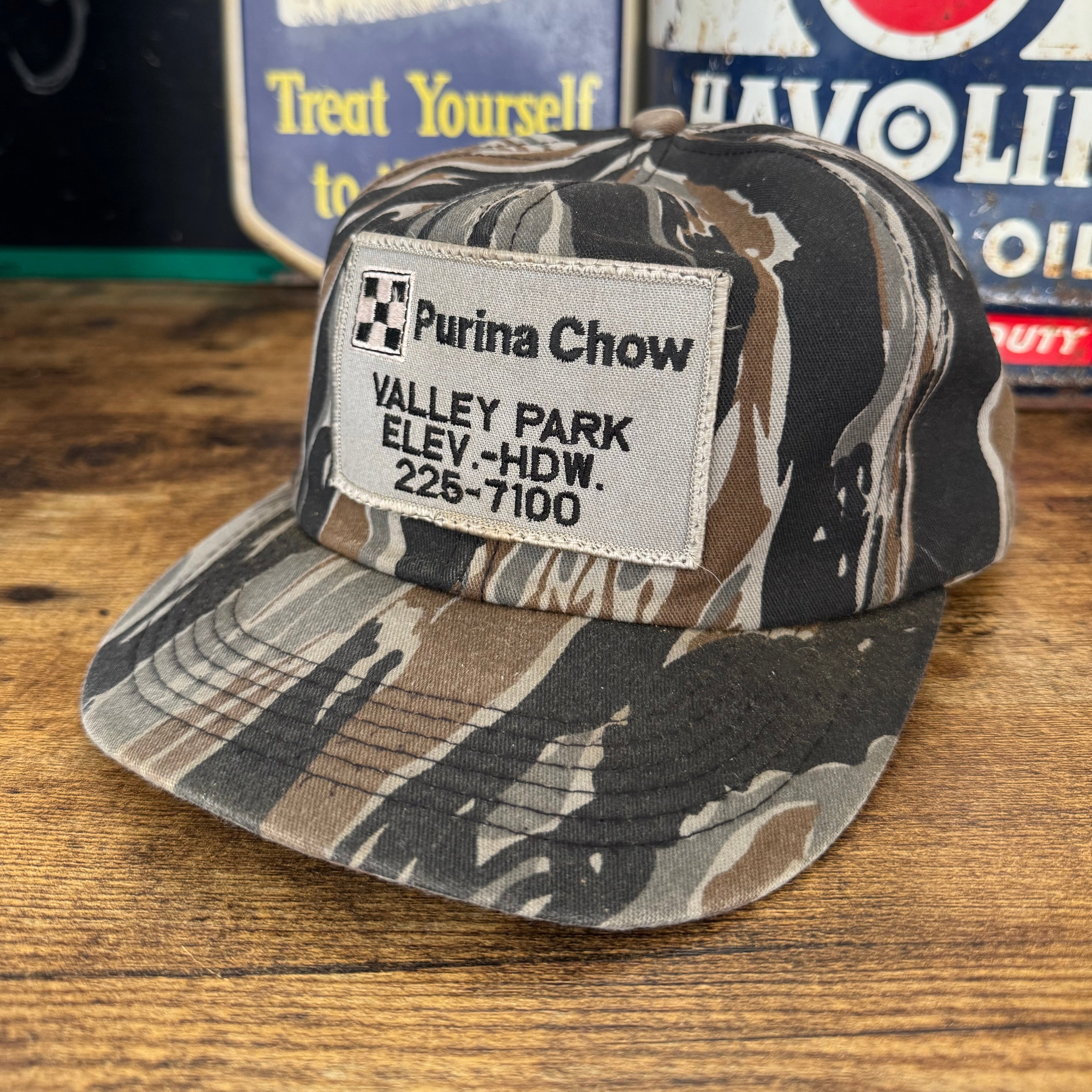 Valley Park Grain Elevator Camo Trucker Hat