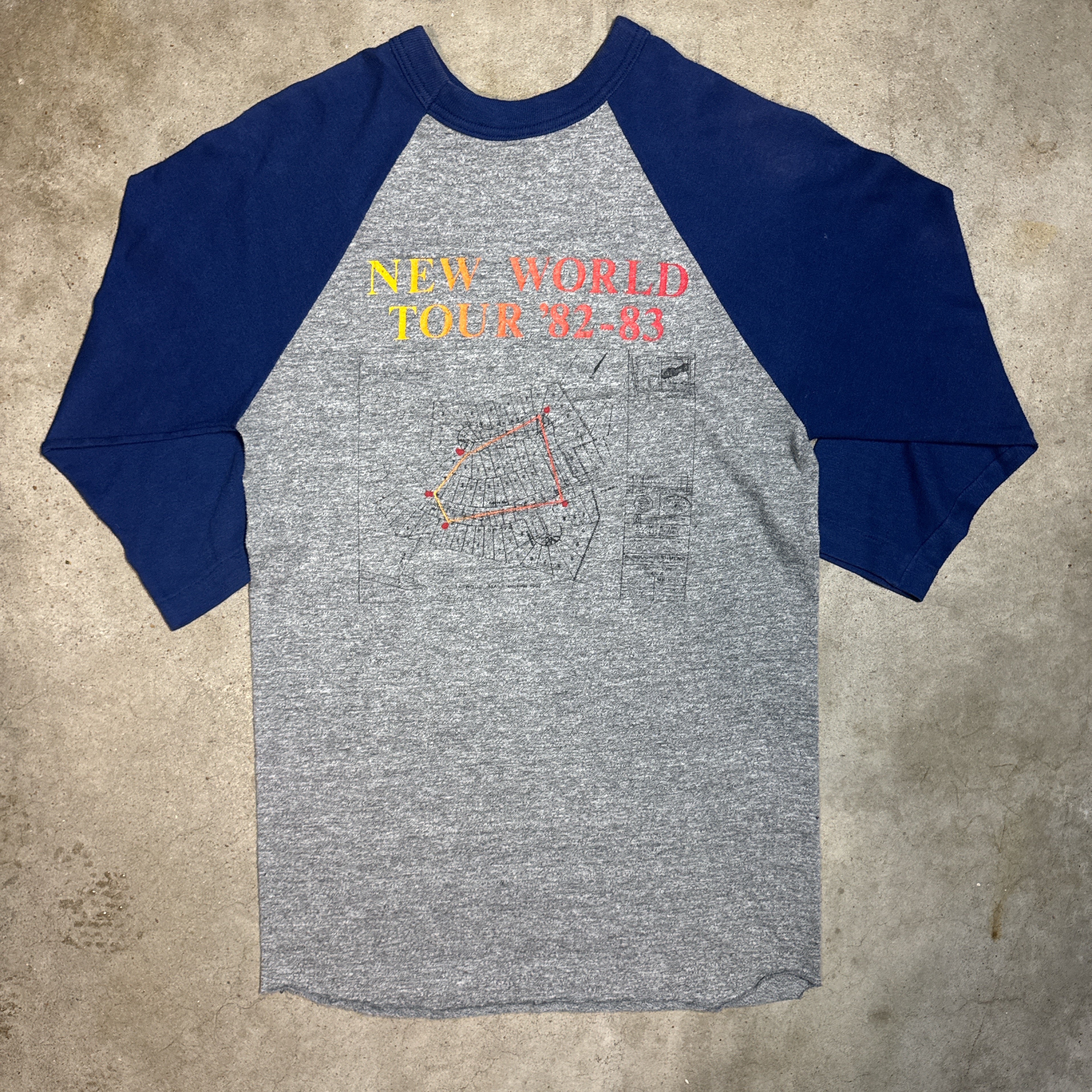 Rush Signals 1982-83 World Tour Baseball Tee