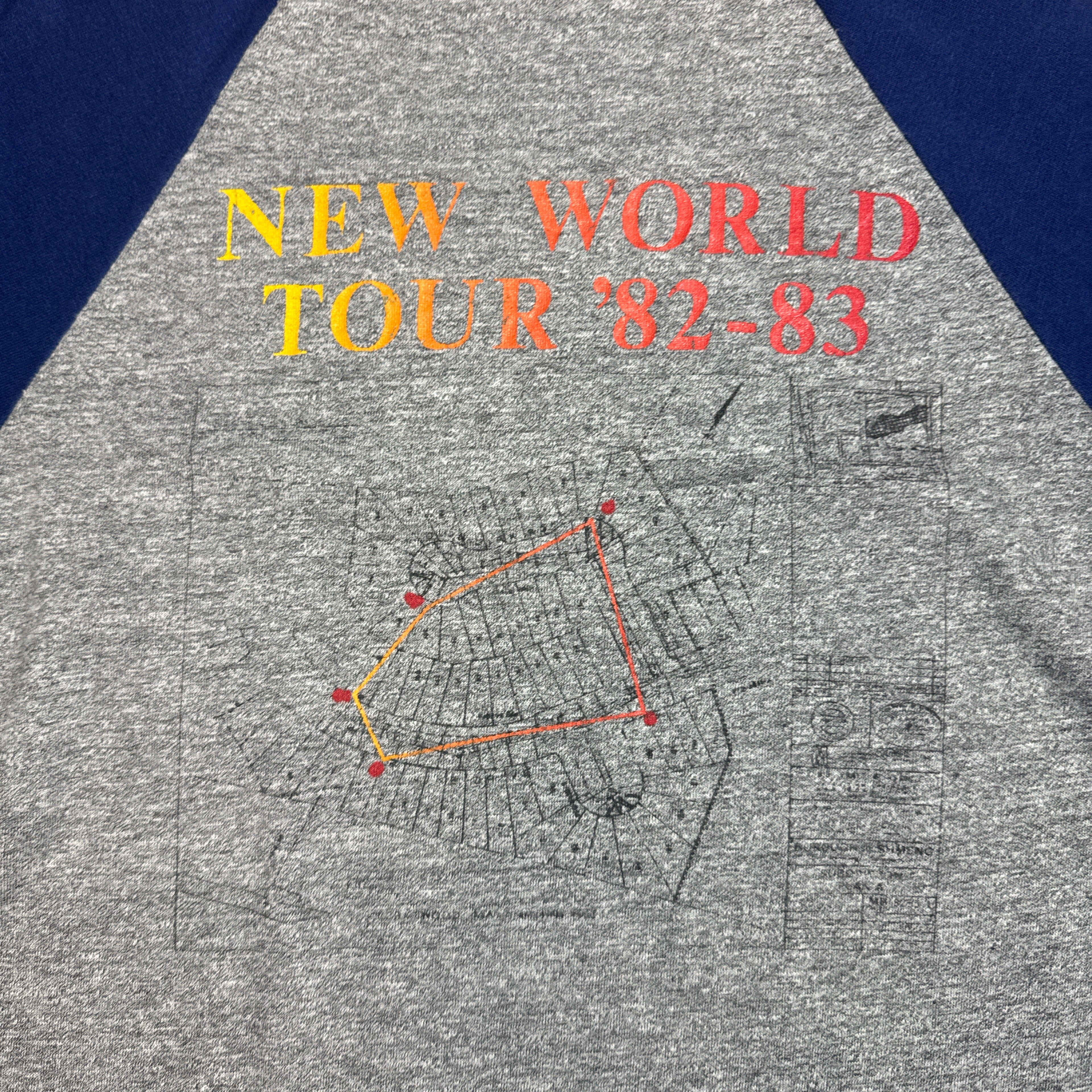 Rush Signals 1982-83 World Tour Baseball Tee