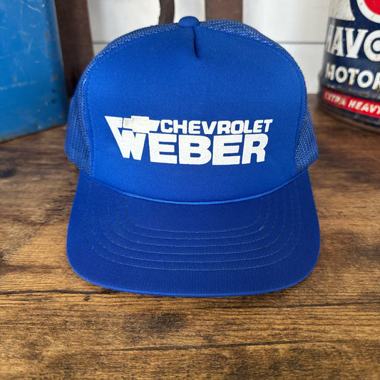 90's Weber Chevrolet dealership trucker hat