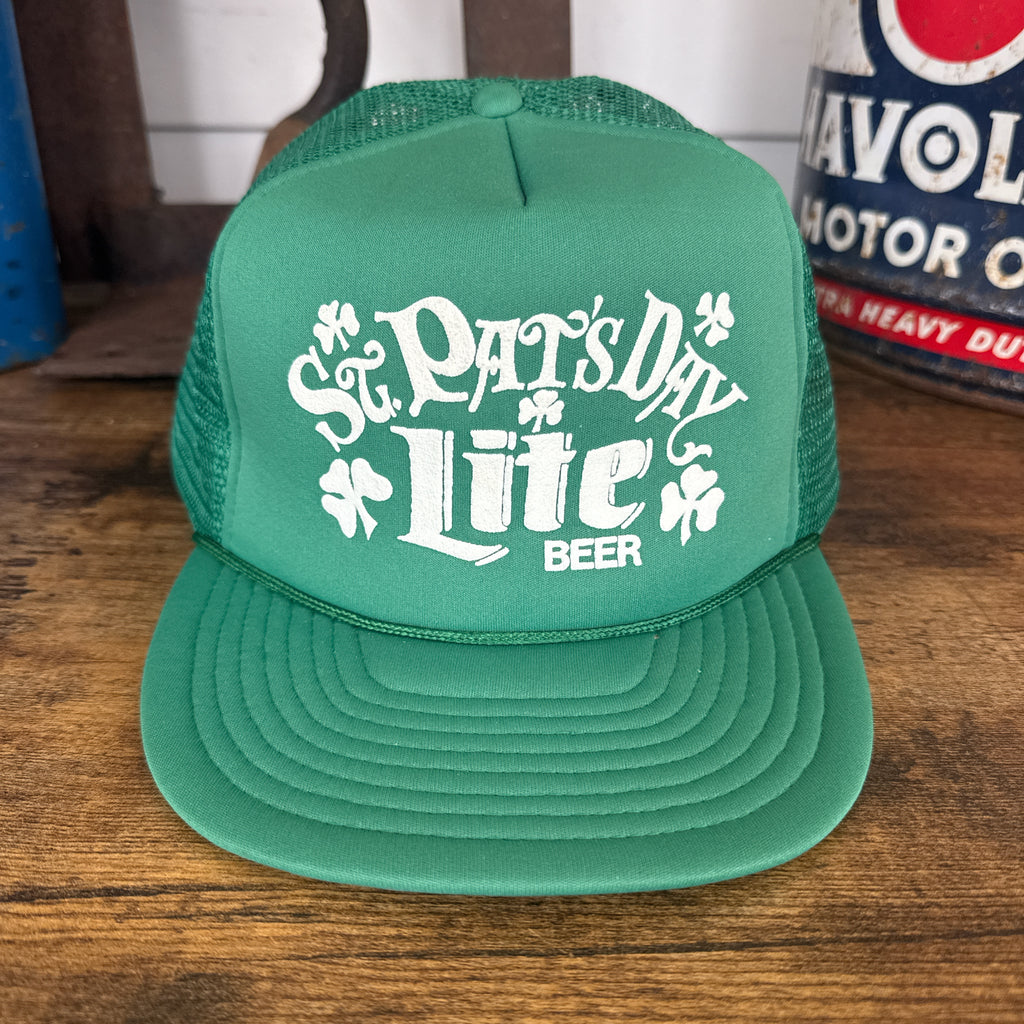Vintage Miller Lite St Pat's Day Trucker Hat