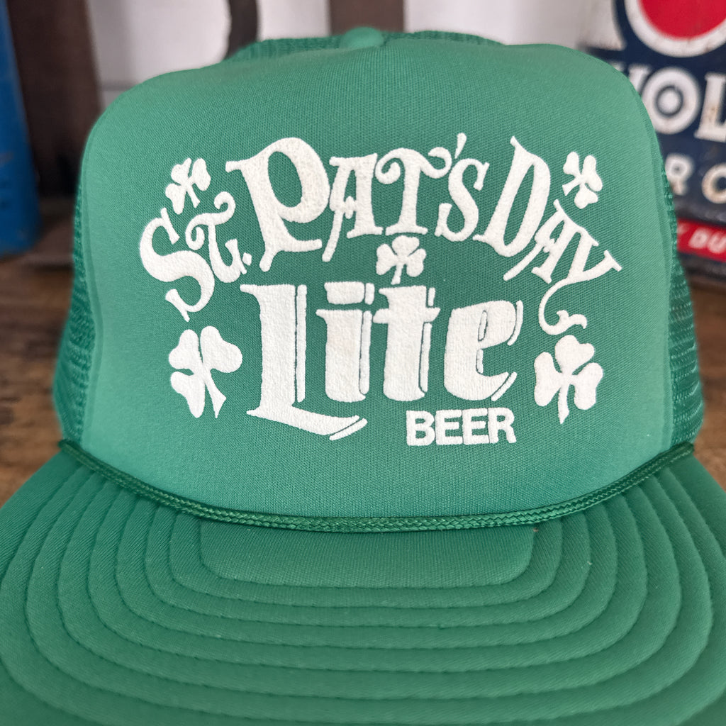 Vintage Miller Lite St Pat's Day Trucker Hat