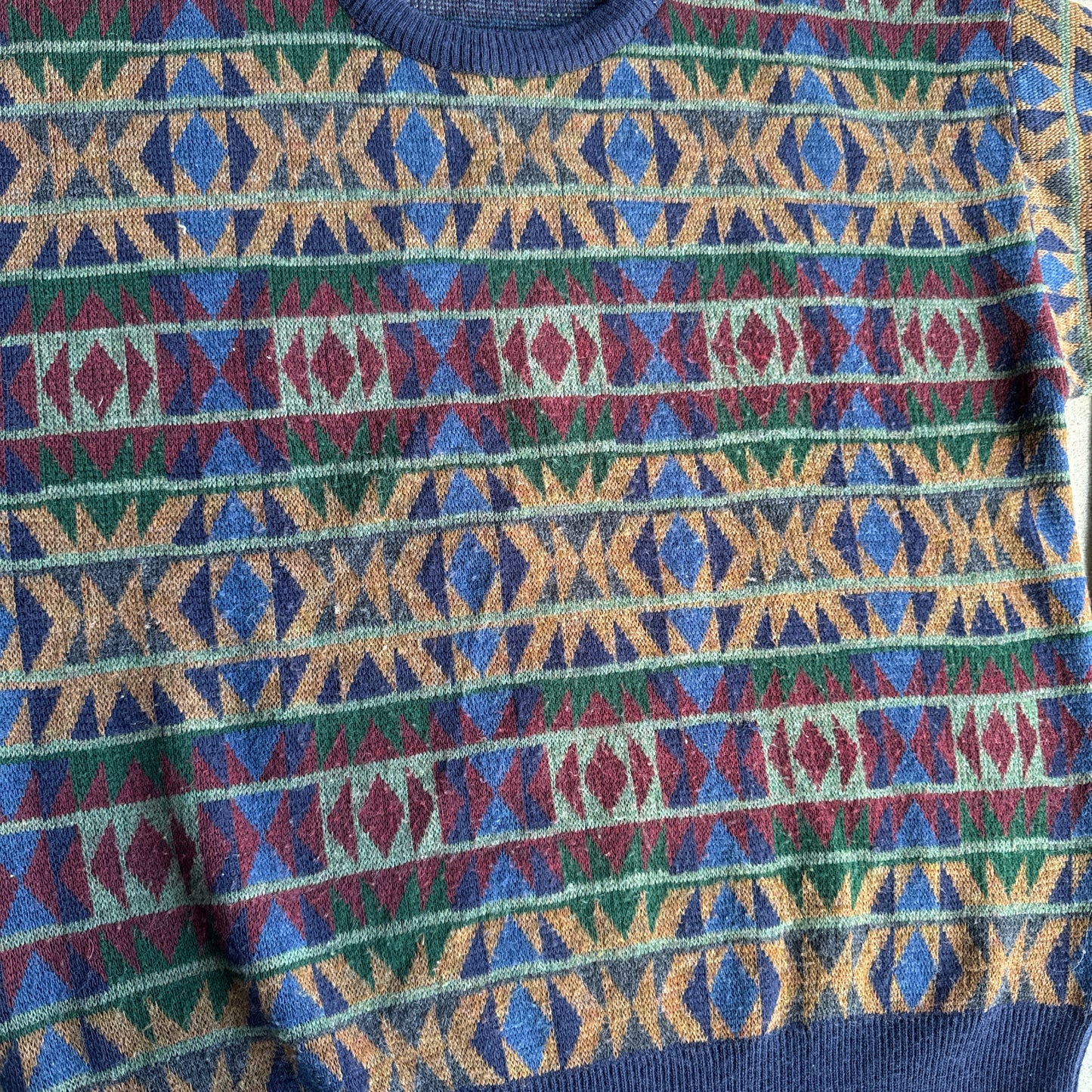 90's John Ashford Pendelton Pattern Knit Sweater (Medium)