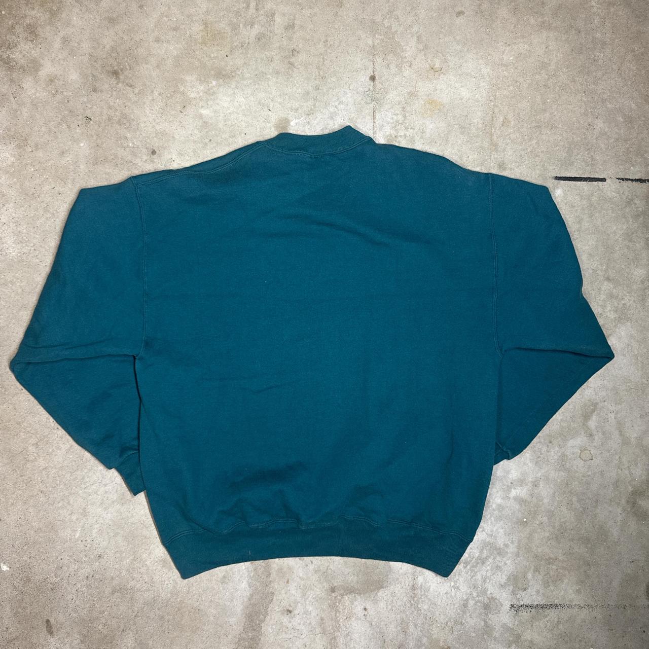 90s Jerzees Turquoise western embroidered sweat shirt size large